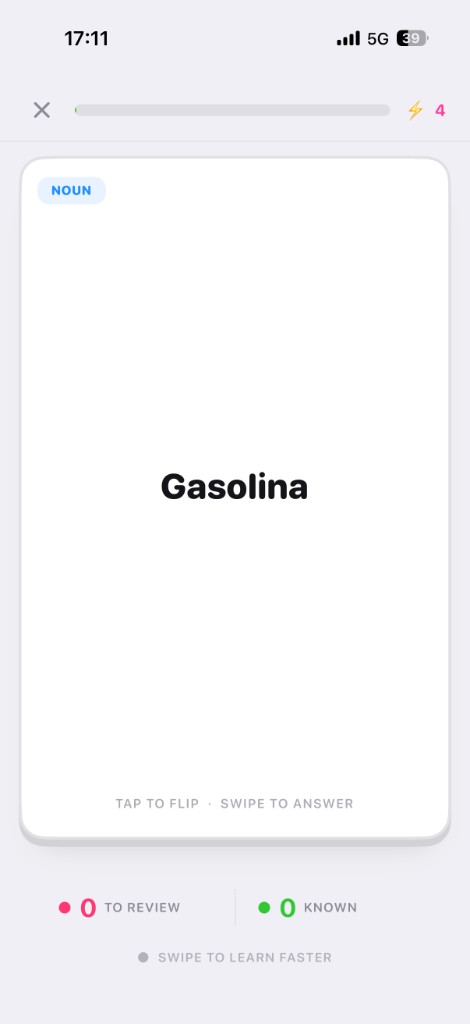 Bopp translation input screen