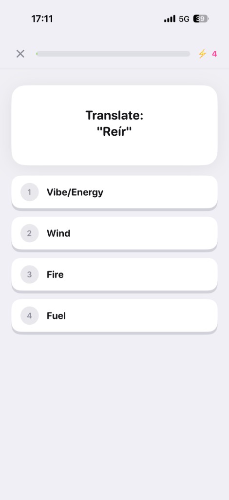 Bopp multiple-choice question screen